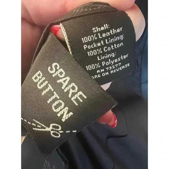 Croft & Barrow men’s classic leather jacket button up size medium - Picture 6 of 6